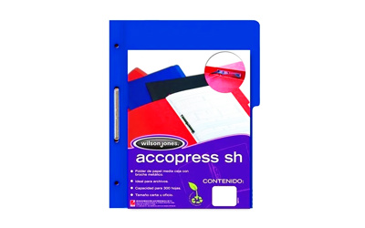 Folder C/Broche 1/2 Ceja Carta Azul Accopress###