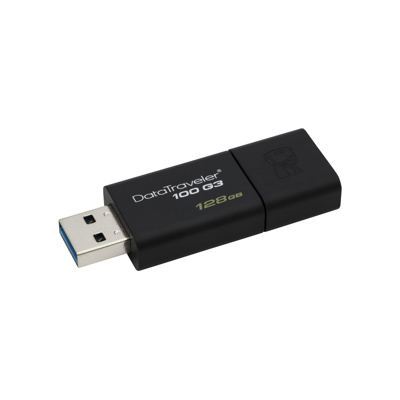 Kingston Memoria 128 GB USB 3.0 Datatraveler DT100G3 Negro