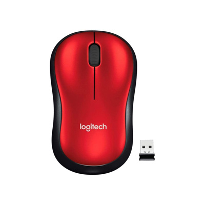 Mouse Logitech M185 Inalambrico Negro/Rojo