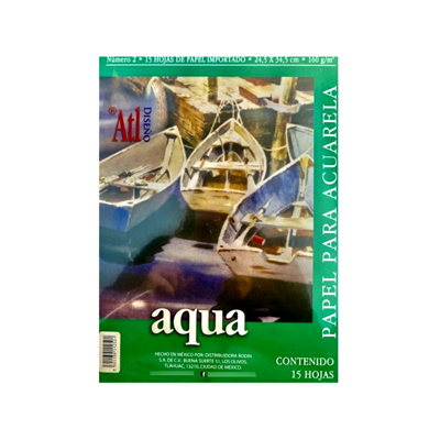Block Aqua P/Acuarela C/15 Hjs 24.5X34.5 Cm 160G Rodin ###