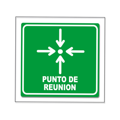 SeÃ±alizacion  Punto De Reunion 16.3X16.3 Cm Sablon