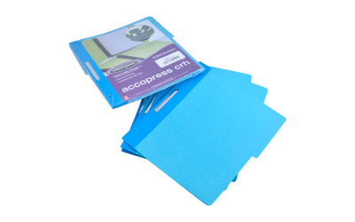 Folder C/Broche Accopress Crh Carta Azul Cl Np