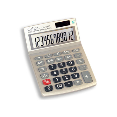 Calculadora Celica 12 Dig.  Ca2633 Semiescritorio Dual